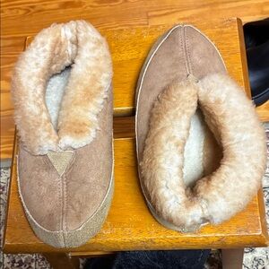 Cozy Tan Women's Slippers real fur warm slippers